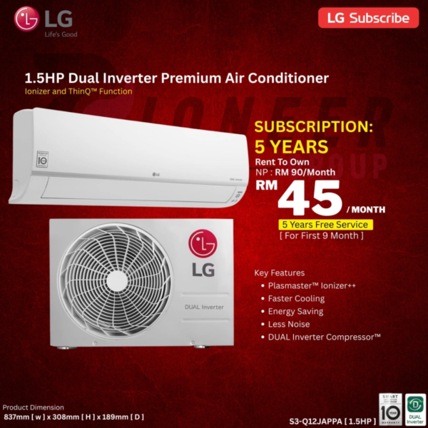 1.5HP Dual Inverter Premium Air Conditioner