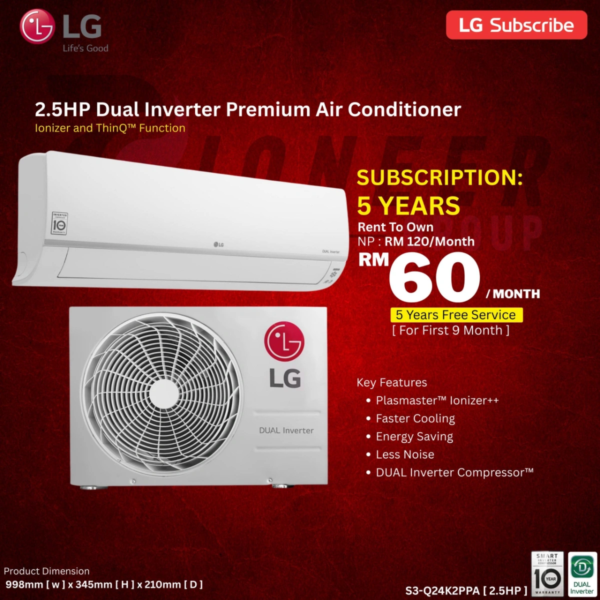 2.5HP Dual Inverter Premium Air Conditioner