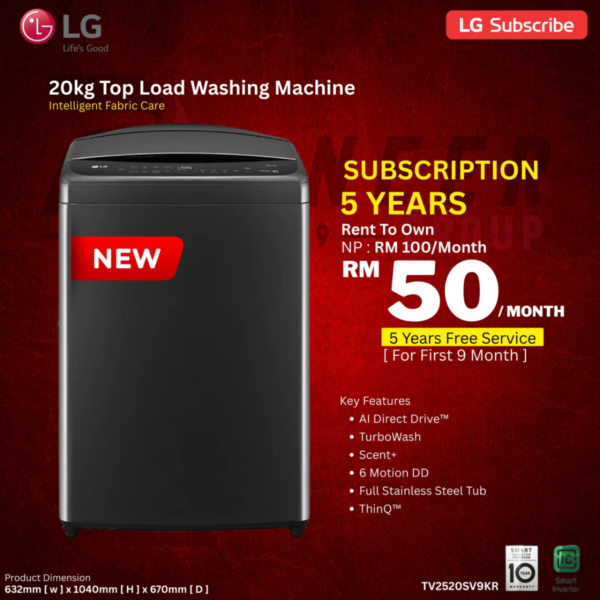 20kg Top Load Washing Machine