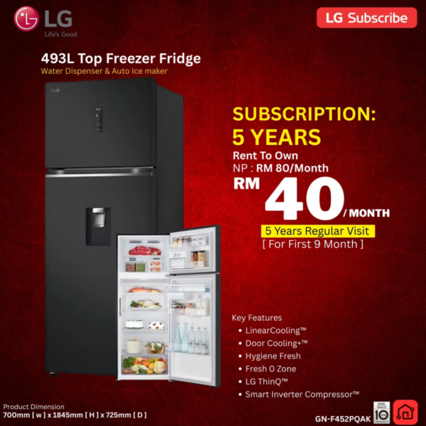 493L Top Freezer Fridge