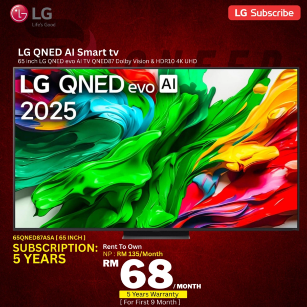 65 inch LG QNED AI Smart TV