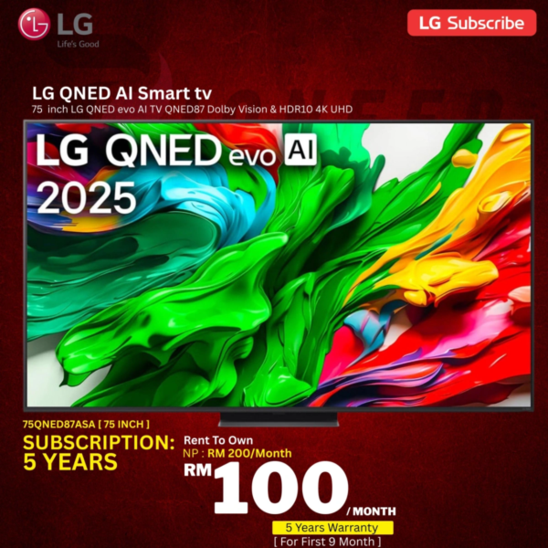 75 inch LG QNED AI Smart TV